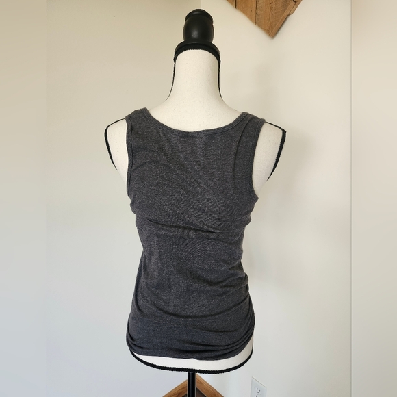 Port & Company Let's Get Physical Gray Graphic Tank Top Shirt - Picture 3 of 5